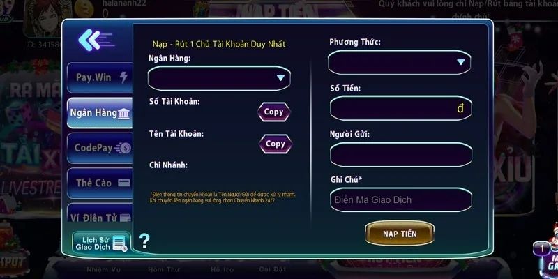 Nạp tiền 789Club